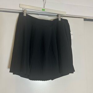 Black Pleated exercise Skirt with built in shorts